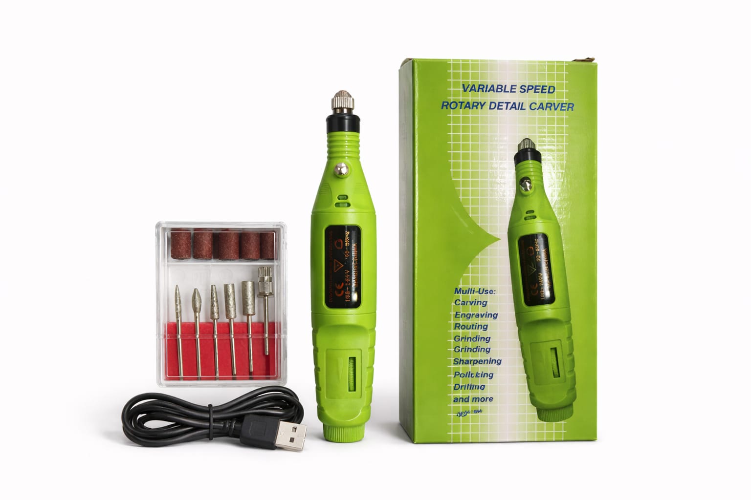 Elektrischer Nagelfräser Grün für Maniküre & Pediküre